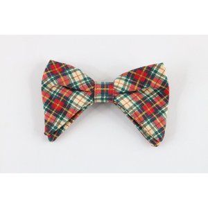 Vintage 50s 60s Rockabilly Plaid Clip On Bow Tie Neck Tie Wedding USA